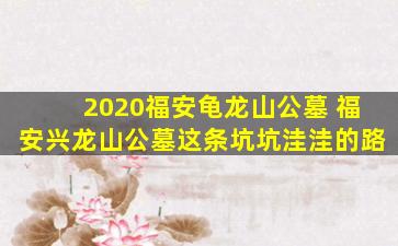 2020福安龟龙山公墓 福安兴龙山公墓这条坑坑洼洼的路